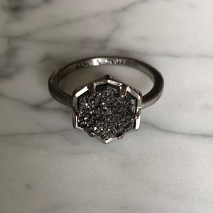 Kendra Scott silver drusy ring 7 or 8
